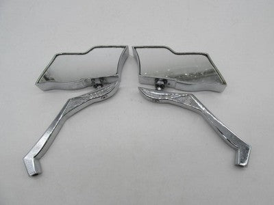 Pair of American Eagle Flag Motorcycle Harley Davidson Chopper Side Mi