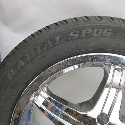 Pair of Milanni 15" x 6.5" Chrome Trike Wheel Tri Glide 185/60R15 Tire