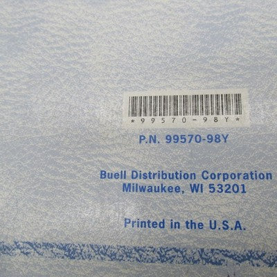 Harley Buell Official 1997-1998 S3/S3T Thunderbolt Parts Catalog 99570