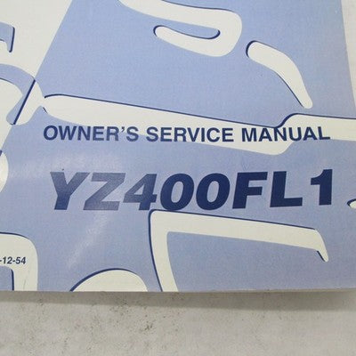Yamaha OEM 1998 YZ400FL1 Owner's Service Manual LIT-11626-12-54