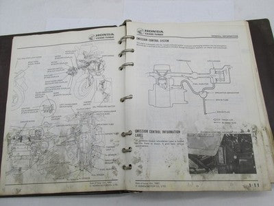 Honda Official Factory 1982 CX500 Turbo Motorcycle Service Shop Manual