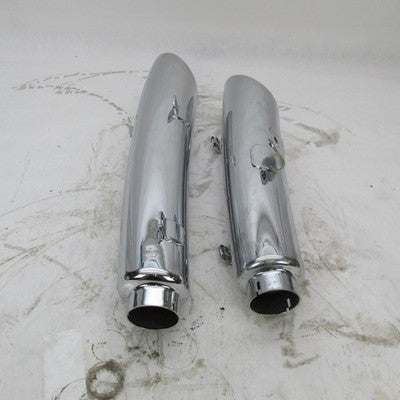 Pair of Harley Davidson OEM Stock V-Rod VRSC Chrome Mufflers 65153-01
