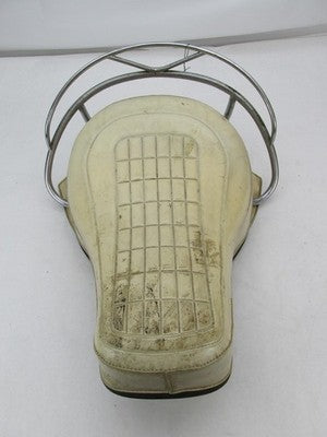 Harley Davidson Genuine White FLH Shovelhead Deluxe Buddy Solo Seat 52