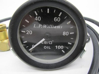 L.P Williams 2.25" Oil Pressure Gauge & Line