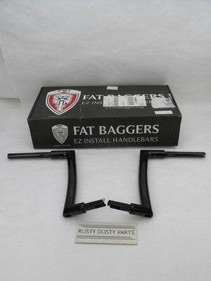 Fat Baggers NOS NIB EZ Install Flat Top Handlebars 12" Black 0601-5463
