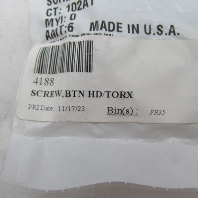Lot of 2 Harley-Davidson OEM NOS Button Head Torx Screws 4188