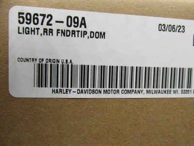 Harley-Davidson Genuine OEM NOS Touring Rear Fender Tip Dome Light 596