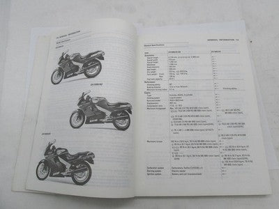 Kawasaki Official Factory 1988-1990 Ninja ZX-10 Motorcycle Service Sho
