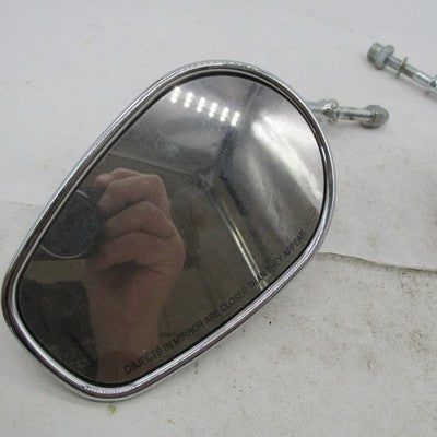 Pair of Harley OEM Chrome Short-Stem Tapered Mirrors 91845-03B 91840-0