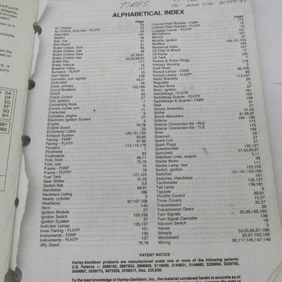 Harley Davidson Official Factory 1991 and 1992 Police Parts Catalog 99