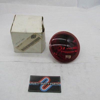 Vintage Harley Davidson OEM Single 12v Red Lens Pursuit and Spot Lamp