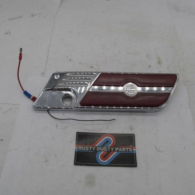 Harley-Davidson OEM Electra Glo B&S Chrome/Red LED Lighted Saddlebag L