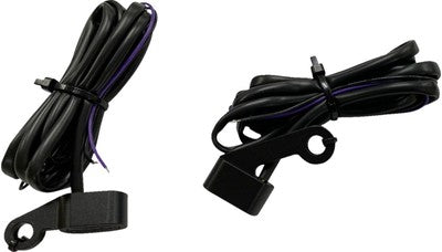 Drag Specialties LED Handlebar Marker Lights Black w/ Smoke Lens 2040-