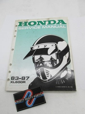 Honda Official Factory 1983-1987 XL600R Shop Service Manual Book