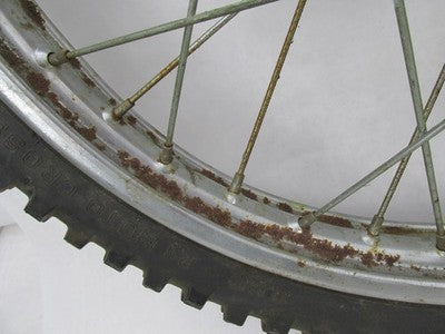 Vintage Conical Spokes Front Wheel Assy w/ Metzeler Motorcross Tire 3.