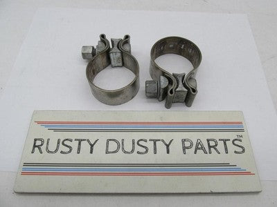 Pair of Harley Davidson Genuine 1.75" 1-3/4" Exhaust Muffler Clamps