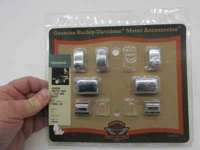 Harley-Davidson Genuine Chrome Handlebar Switch Caps 71803-03 Missing