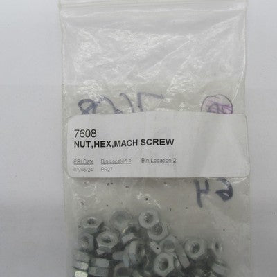 Lot of 64 Harley-Davidson OEM NOS Hex Machine Screw Nuts 7608