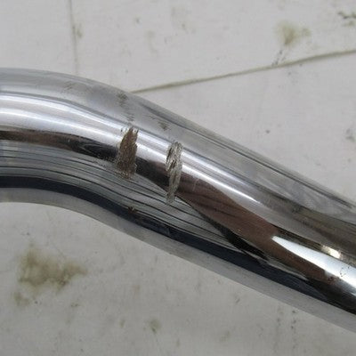 Pair of Vintage Harley Davidson Chrome Staggered Dual Exhaust Head Dra