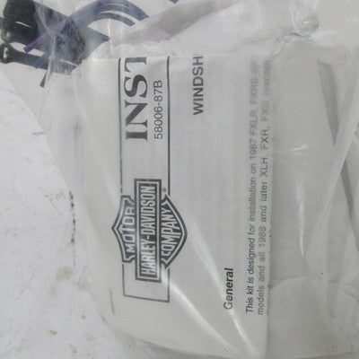 Harley Davidson NOS OEM Smoked Compact Lexan Windshield w/Hardware 580