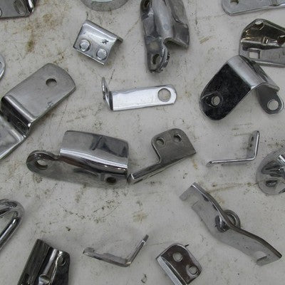 Huge Mixed Lot Harley Davidson & Aftermarket Chrome Hardware Bracket M