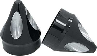 Avon Spike Axle Nut Covers 1in. Black AXL-SPK-ANO