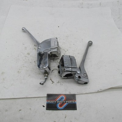 Pair of Harley 72-81 XL FX FL Chrome Brake & Clutch Hand Control Lever