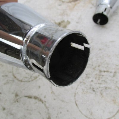 Pair of Harley OEM Chrome Front and Rear Mufflers Dyna 08-17 64987-08