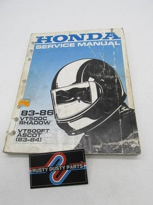 Honda Official Factory 83-96 VT500 Shadow VT500FT Ascot Service Manual
