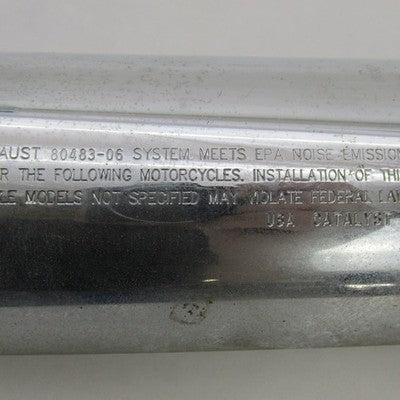 Harley Davidson OEM Chrome Right Side Slashdown Slip on Muffler Tourin
