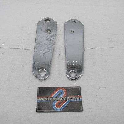 Pair of Harley Davidson OEM Chrome Highway Peg Mounting Bracket Plates