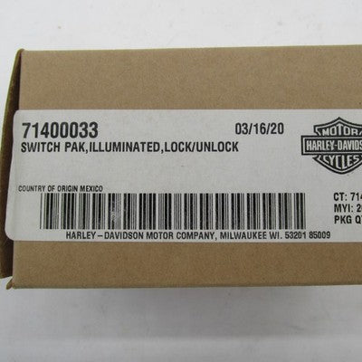 Harley-Davidson OEM NOS 16-21 CVO Touring Illuminated Lock Switch Pak