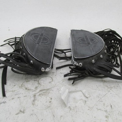 Harley OEM Half-Moon Bullseye Rider Floorboards w/ Studded Fringe 5059