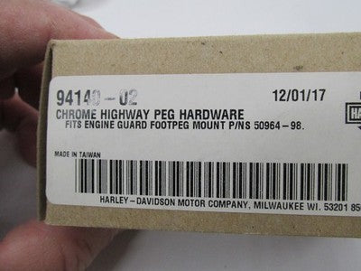Harley Davidson Genuine NOS Chrome Highway Peg Hardware 94140-02