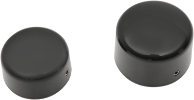 Drag Specialties Axle Caps Gloss Black Rear 0214-1236