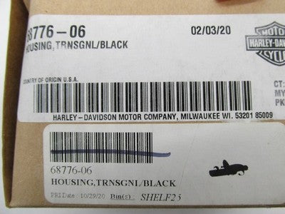Harley Davidson Genuine NOS Black Turn Signal Housing 68776-06