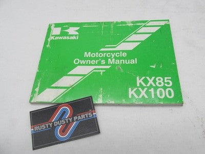 Kawasaki Official Factory KX185 KX100 Owner's Manual 99987-1738