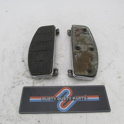 Pair of Harley Davidson OEM Vintage D-Shaped Rider Footboards 50603-74