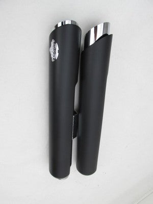 Vance & Hines NOS 46841 Twin Slash 3" Round Slip-On Mufflers Black 180