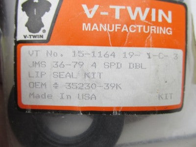 V-Twin NOS James Transmission Main Seal Kit for Harley 15-1164 | 35230