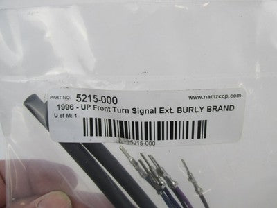 Burly NOS 12" Ape Hanger Control Cable Line Kit, Black B30-1197 0662-0