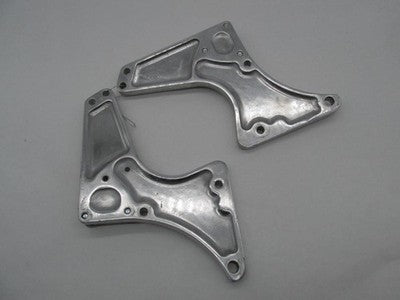 Pair of Norton Z Chrome Plate Footrest Support Brackets Commando MK3 MKIII