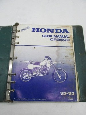 Honda Official Factory 1982-1983 CR250R Shop Service Manual Book