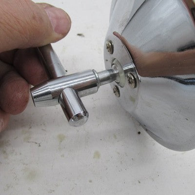 Moto Iron 3" Chrome Round Mirror w/ Stem Harley Sportster Dyna Chopper