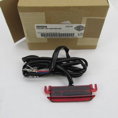 Harley OEM NOS '14+ Touring SINGLE Red Lens Saddlebag Auxiliary Light