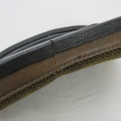Vtg Harley Davidson OEM NOS Brown Cloth Black Vinyl Backrest Seat Pad