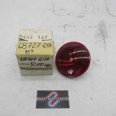 Vintage Harley Davidson OEM Single 12V Red Lens Pursuit and Spot Lamp