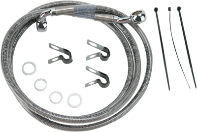Drag Specialties Extended Stainless Steel Front Brake Line Kit 54 1/4i