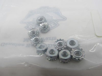 Lot of 10 Harley-Davidson OEM NOS #4-40 KEPS Hex Nuts 7600