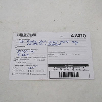 Harley OEM 67-80 Ironhead Sportster Prestolite P-66A Starter Assembly